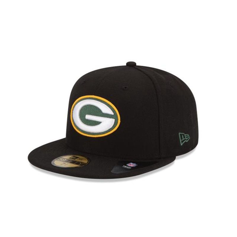 NFL Green Bay Packers 59Fifty Fitted (HEU8257) - Black New Era Caps